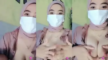 Ukhti Hijab Pasrah Digoyang Sebelum Tidur